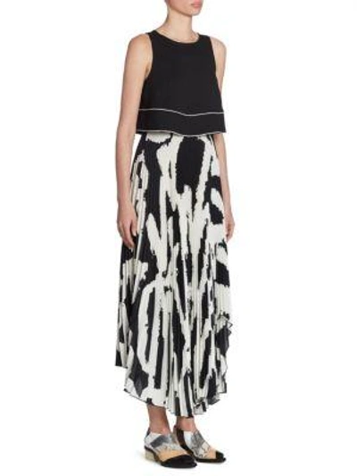 Shop Proenza Schouler Sleeveless Pleated Dress In Black