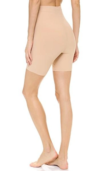 Commando Classic Control Beige Shapewear Shorts In Almond