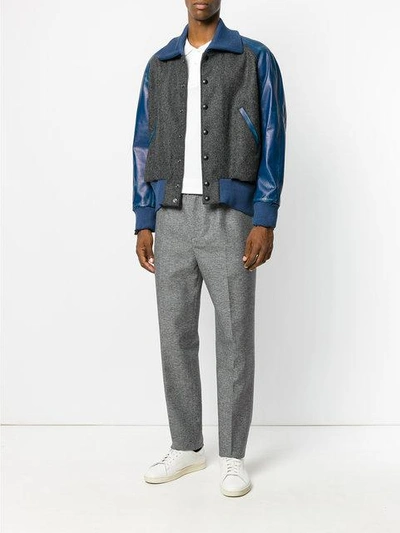 Shop Golden Goose Color Block Jacket In Grey