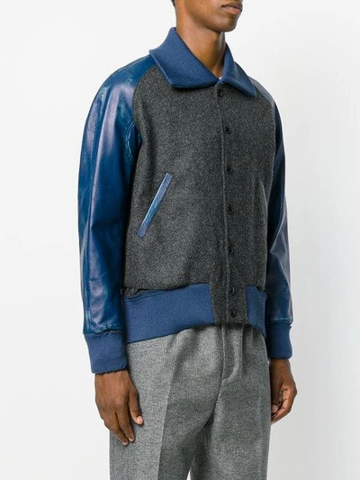 Shop Golden Goose Color Block Jacket In Grey