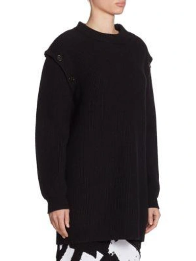 Shop Proenza Schouler Long Sleeve Rib-knit Tunic In Black