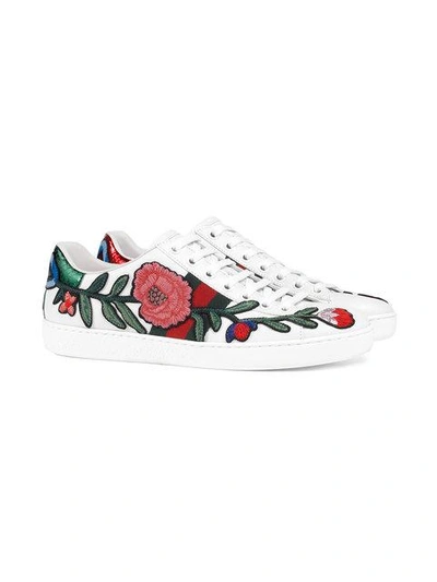 Shop Gucci Ace Embroidered Sneaker In White