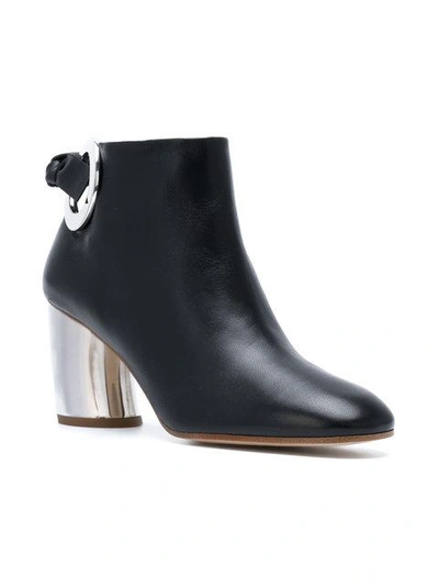 Shop Proenza Schouler Metallic Contrast Boots In Black