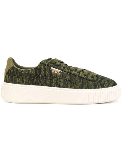 Shop Puma Basket Sneakers - Green