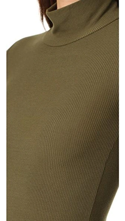 Shop Getting Back To Square One Mock Neck Bodysuit In Olive