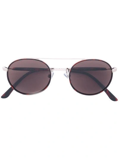 Shop Giorgio Armani Tinted Round Sunglasses
