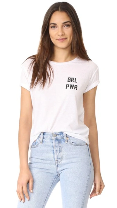 Private Party Girl Power Tee In White