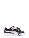 Puma Black And White Basket Heart Sneakers