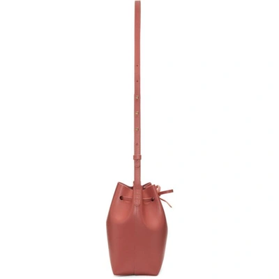 Shop Mansur Gavriel Pink Saffiano Mini Bucket Bag