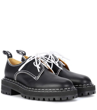 Proenza Schouler Trek-sole Leather Derby Shoes In Edge