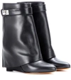 Givenchy Calfskin Shark-lock Fold-over Bootie