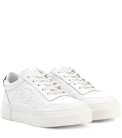 Shop Eytys Arena Leather Sneakers In White