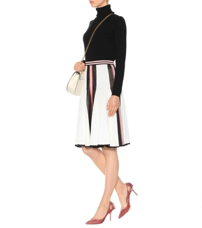 Shop Missoni Wool-blend Skirt In Oraege Lrowe Ivory