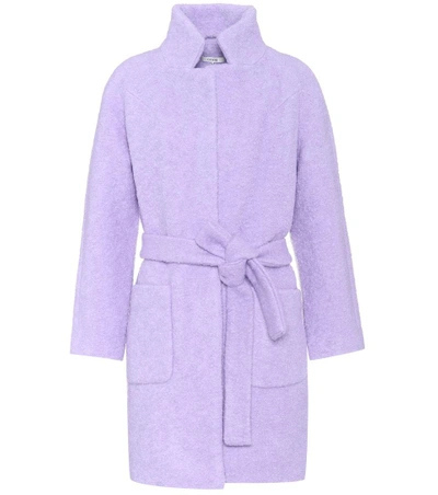 Ganni Fenn Wool-blend Coat In Pastel Lilac | ModeSens