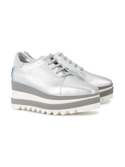 Shop Stella Mccartney Silver Sneak In Metallic