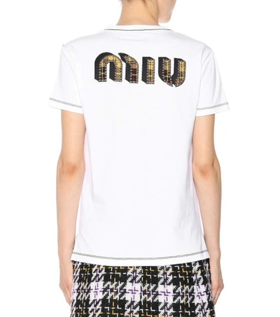 Shop Miu Miu Printed Cotton T-shirt