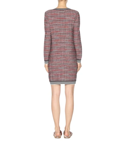 Shop Missoni Knitted Wool-blend Dress In Red