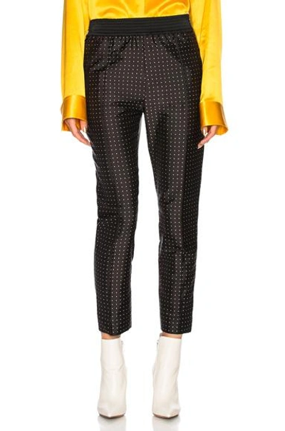 Shop Haider Ackermann Smocked Waist Polka Dot Pants In Black