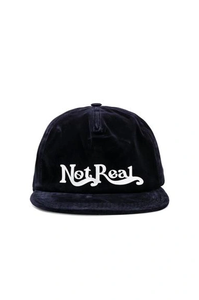 Shop Off-white Not Real Cap In Blue