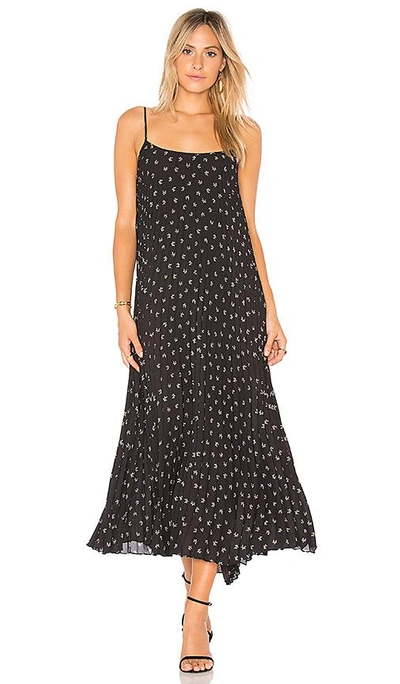 Shop Vince Tossed Ditsy Cami Dress In Black & Linen