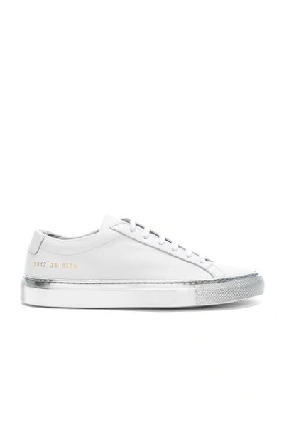Shop Common Projects Leather Achilles Low In White
