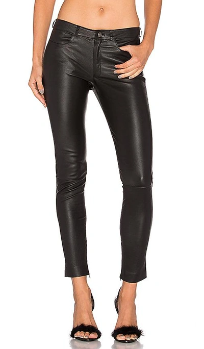 Shop Mlml Leather Skinny Jean In Black.