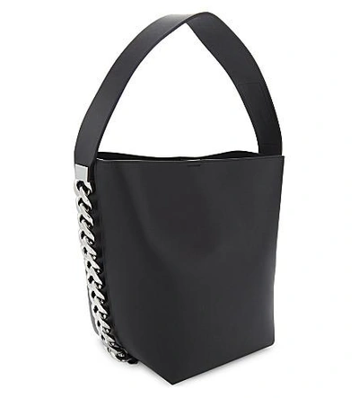 Shop Givenchy Infinity Large Leather Bucket Bag In Black