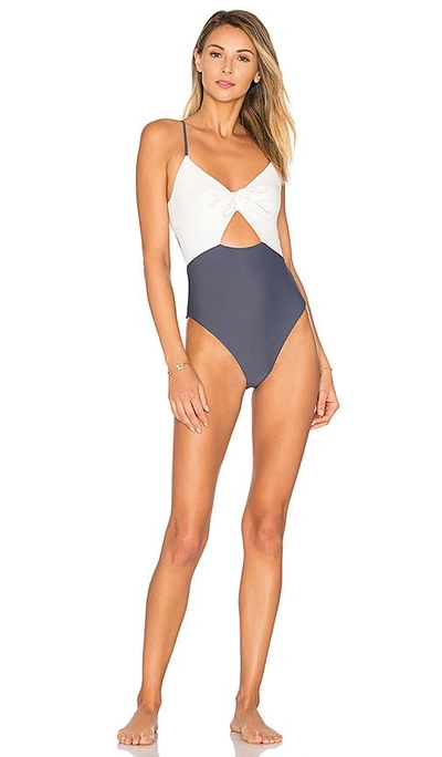 Shop Tularosa Asa One Piece In Ivory & Charcoal