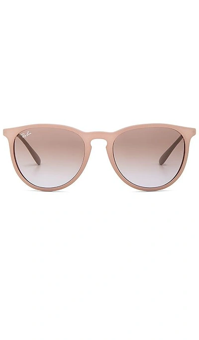 Shop Ray Ban Erika In Dark Rubber Sand