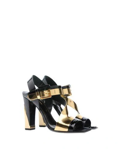 Shop Sergio Rossi Sandals In Gold