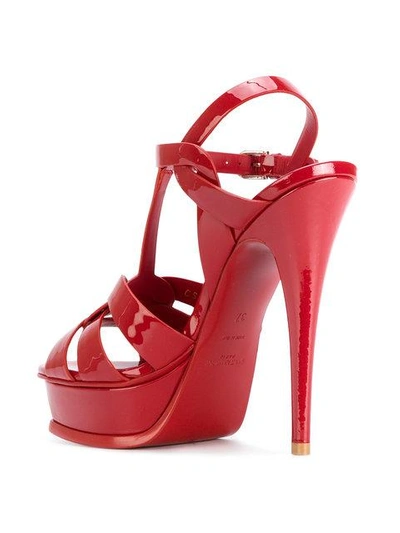 Shop Saint Laurent Tribute Sandals - Red