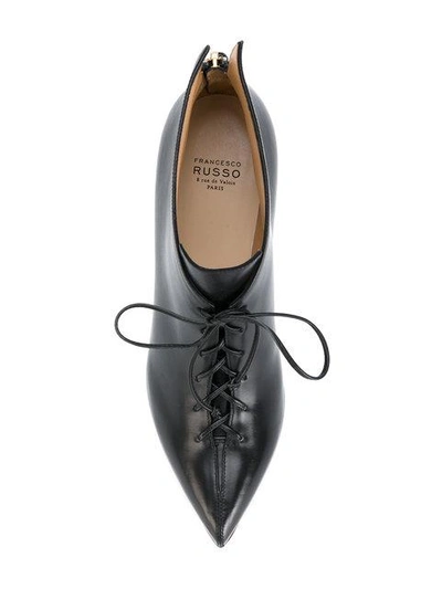 Shop Francesco Russo Lace Up Ankle Boots In Black