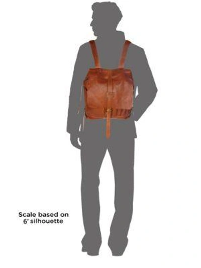 Shop Il Bisonte Buckle-strap Backpack In Brown