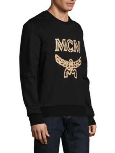 Shop Mcm Logo Graphic Sweatshirt In Black