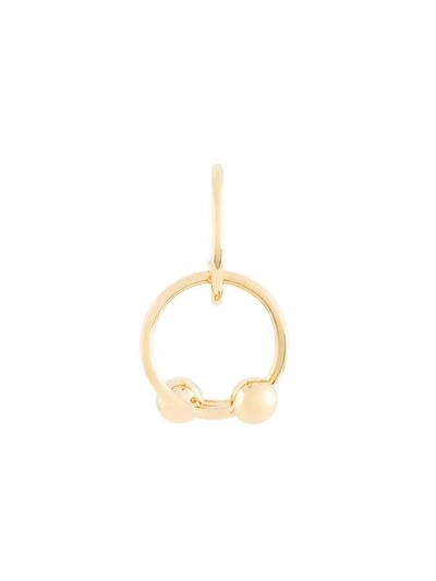 Shop Jw Anderson Looped Double Ball Earrings - Metallic