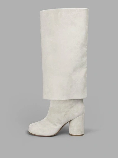Maison Margiela Knee-high Boots In White