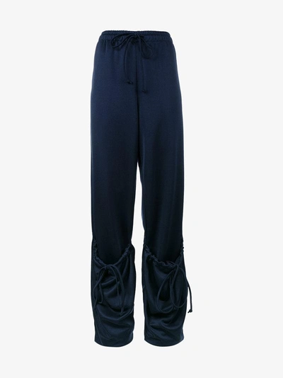 Shop Jw Anderson Pocket Front High-rise Track Pants In Blue