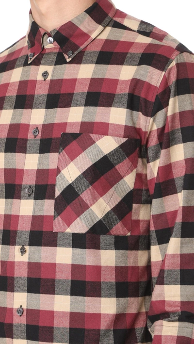 Shop Public School Leto Plaid Shirt With Underlay In Red