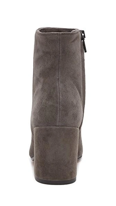 Shop Vince Highbury Classic Square Toe Ankle Booties In Pewter