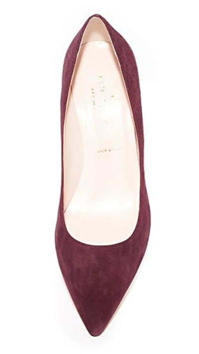 Shop Kate Spade Milan Too Pointed Toe Pumps In Deep Cherry