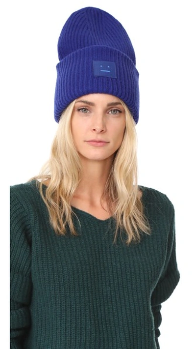 Acne Studios Ribbed Beanie Hat Royal Blue