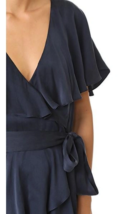 Shop Zimmermann Wrap Romper In French Navy