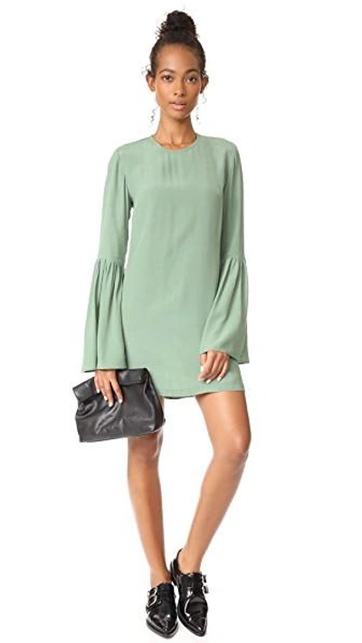 Shop Mlm Label Rhodes Dress In Dusted Kale