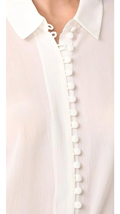 Shop Frame Victorian Ruffle Blouse In Off White