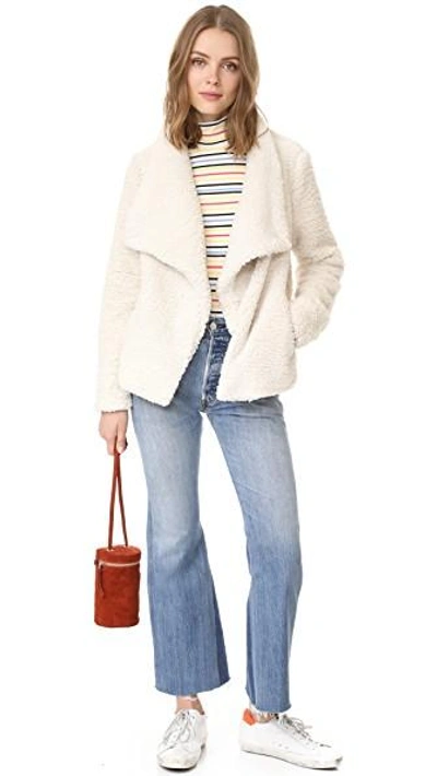 Shop Bb Dakota Adderly Sherpa Jacket In Ivory