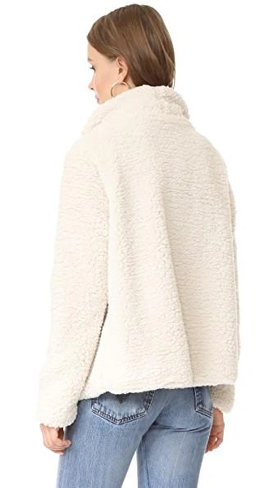 Shop Bb Dakota Adderly Sherpa Jacket In Ivory