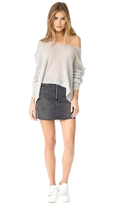 Shop Wildfox Sissy Sweater In Heather Ash Grey