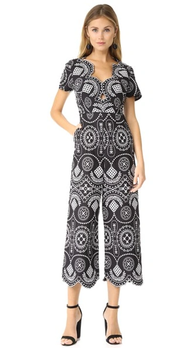 Alice Mccall Crave You Eyelet Jumpsuit In Black