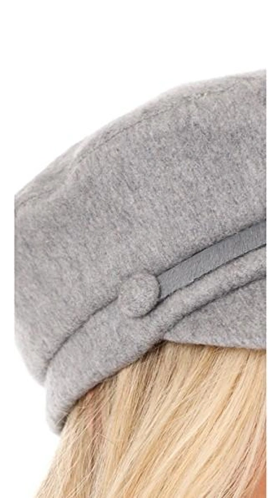 Shop Eugenia Kim Elyse Cashmere Cap In Grey
