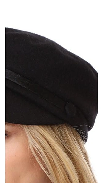 Shop Eugenia Kim Elyse Cashmere Cap In Black
